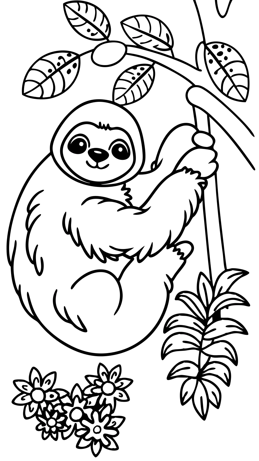 sloth coloring pages